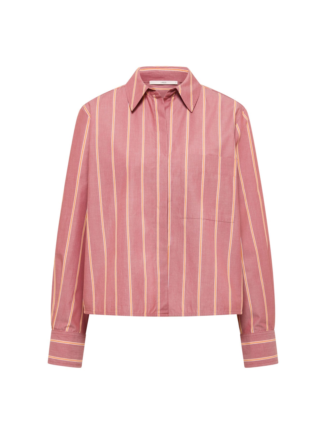Blouse à rayures LANIUS, brique et carotte