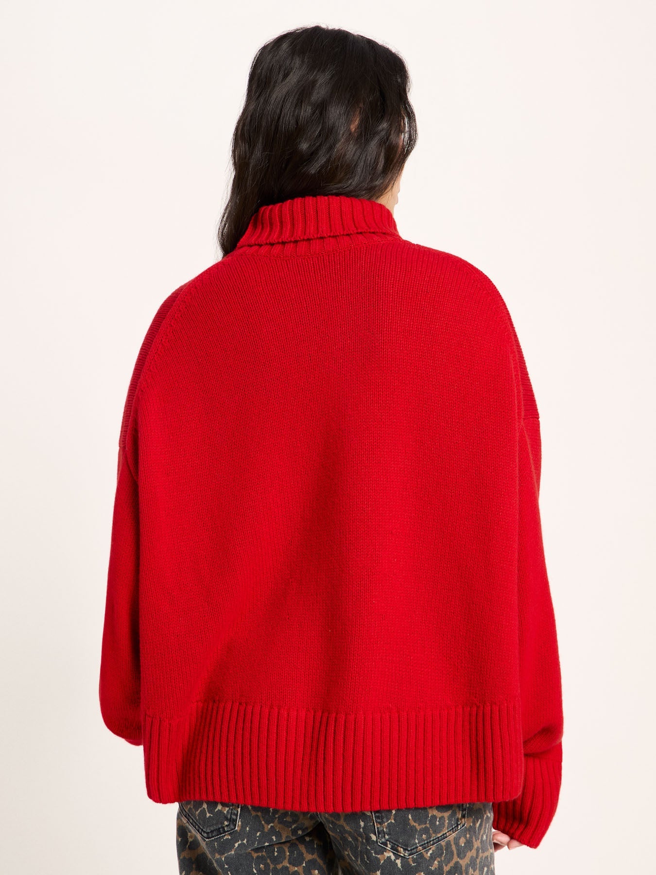 Pull oversize LANIUS, rouge, vue 5