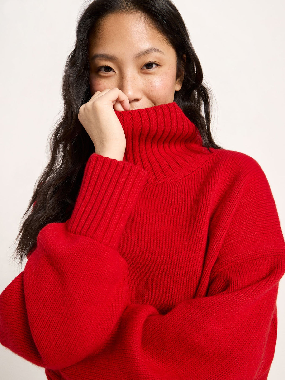 Pull oversize LANIUS, rouge, vue 2