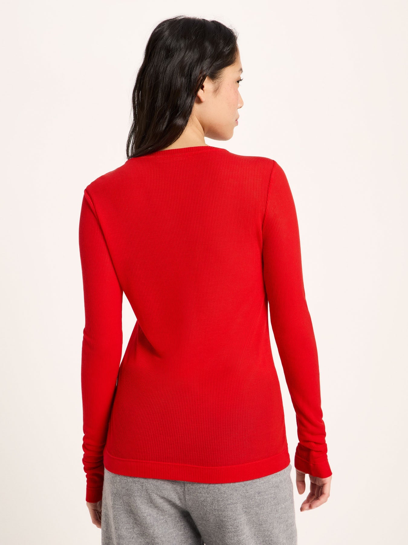 T-shirt à manches longues en TENCEL™ LANIUS, rouge, vue 5