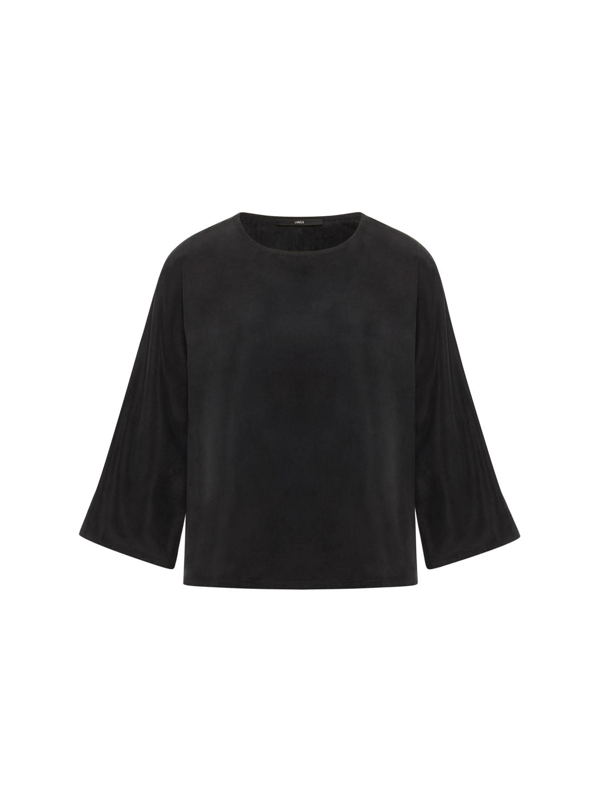 Blouse manches 3/4 en cupro LANIUS, noir