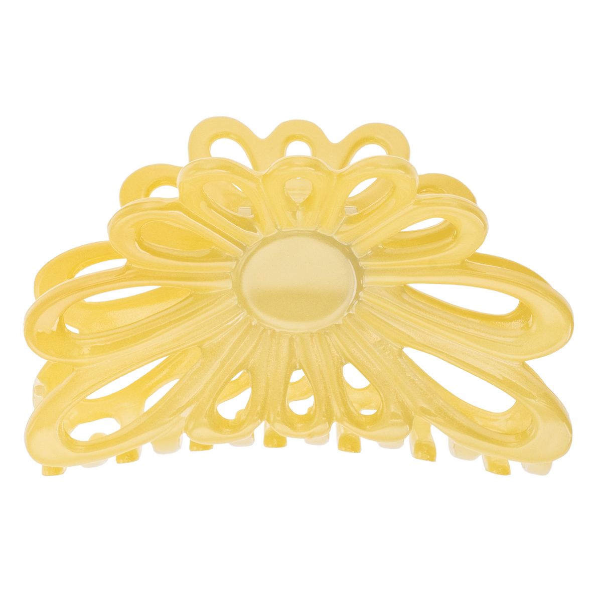 Pince à cheveux Flower Claw 8 cm jaune, BON DEP