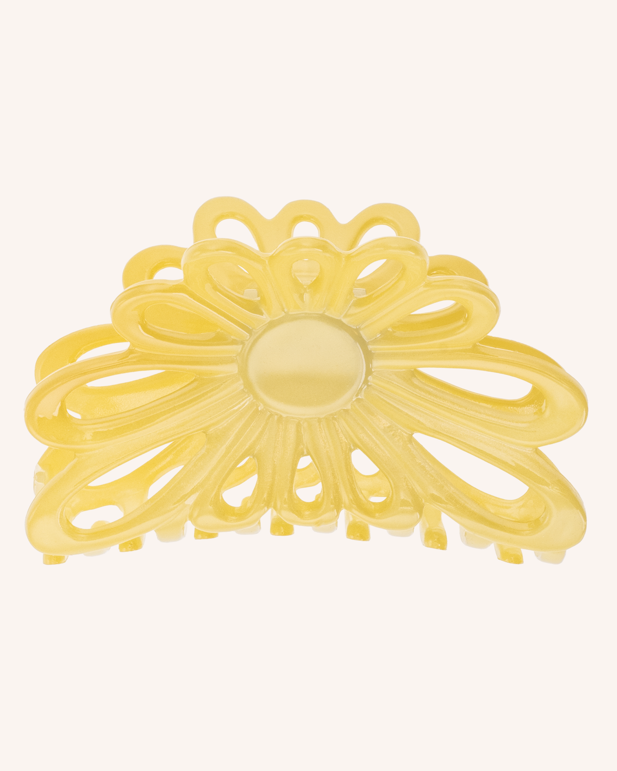 Pince à cheveux Flower Claw 8 cm jaune, BON DEP