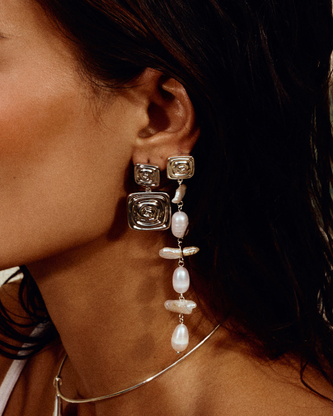 Boucles d'oreilles « Seychelles » LUV AJ, détail