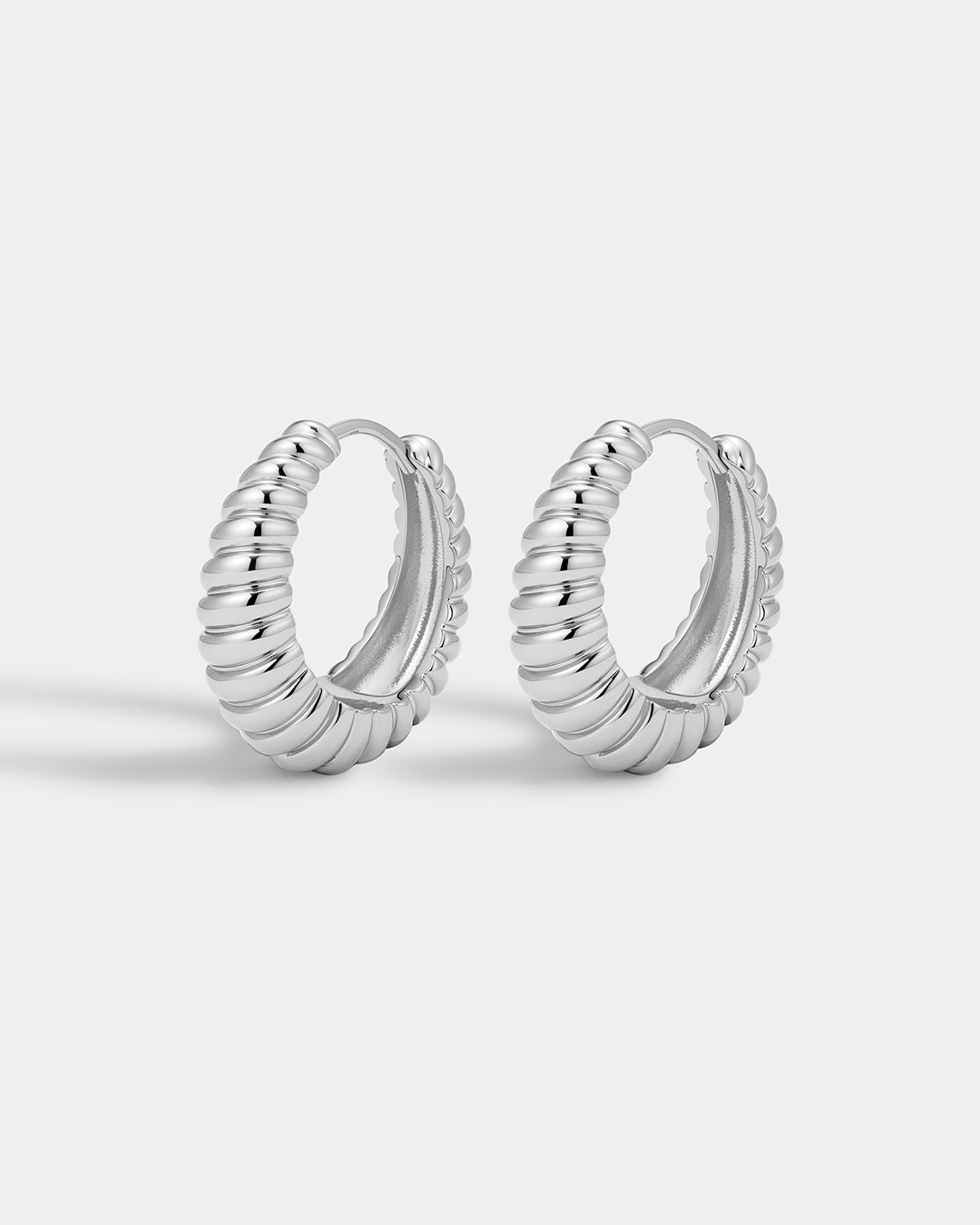 Créoles « Marbella » LUV AJ, finition argentée