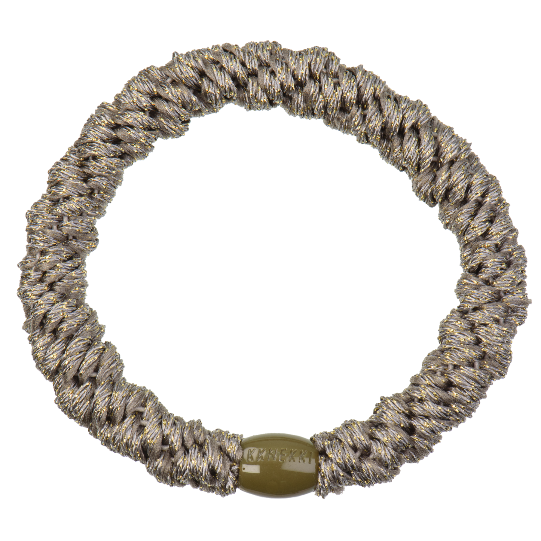 Élastique à cheveux KKNEKKI Camouflage Pailleté, modèle Original – vue de face