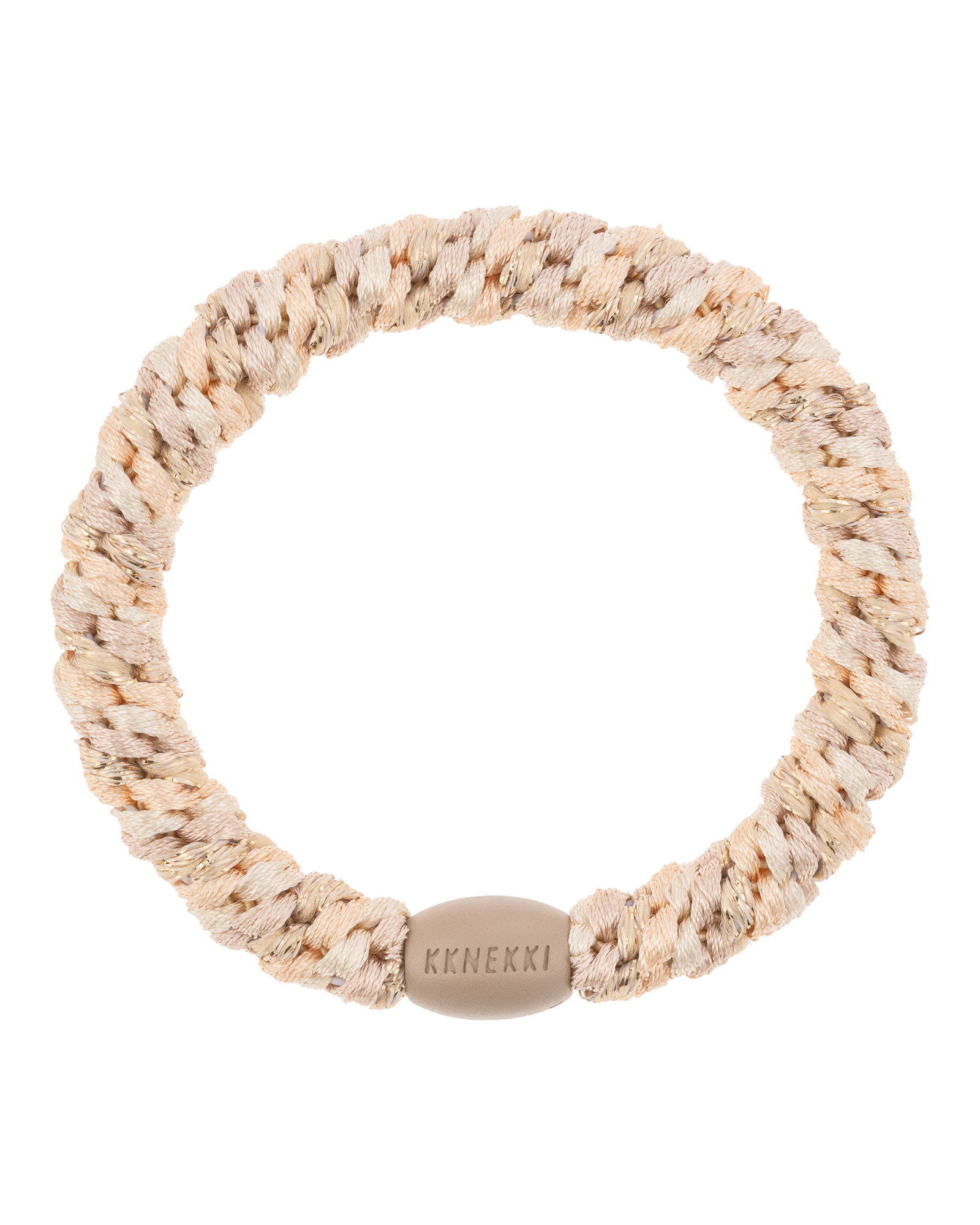 Élastique à cheveux Kknekki Original Mix Beige Poudré Pailleté, vue de face