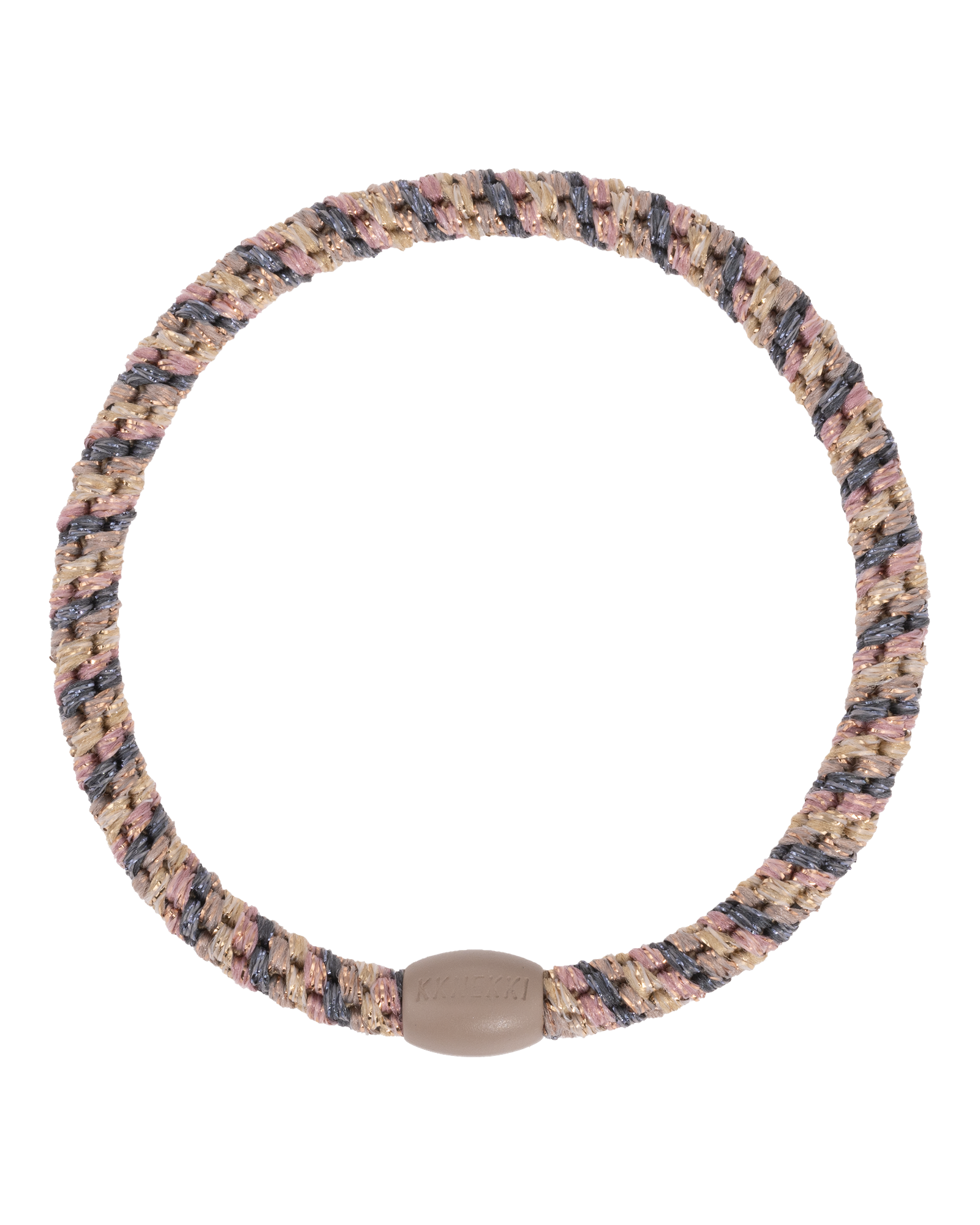 Élastique à cheveux Kknekki Slim Mix Gris Acier & Taupe, vue de face