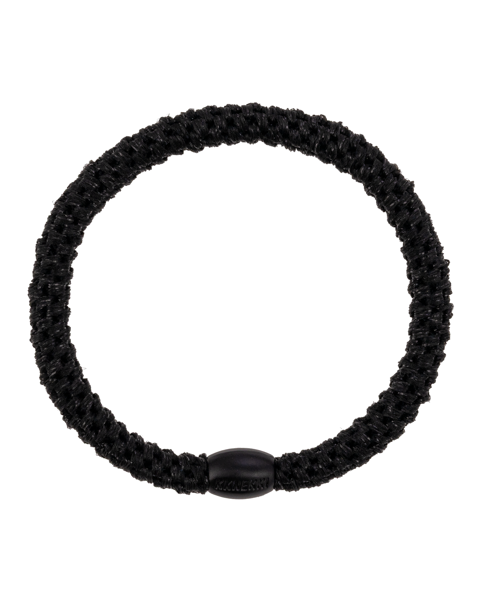 Élastique à cheveux Kknekki Slim Noir Pailleté, vue de face