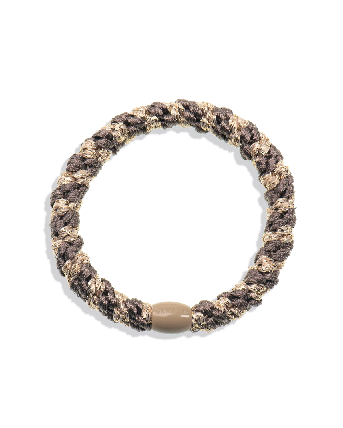 Élastique à cheveux Kknekki Original Taupe & Beige Pailleté, vue de face