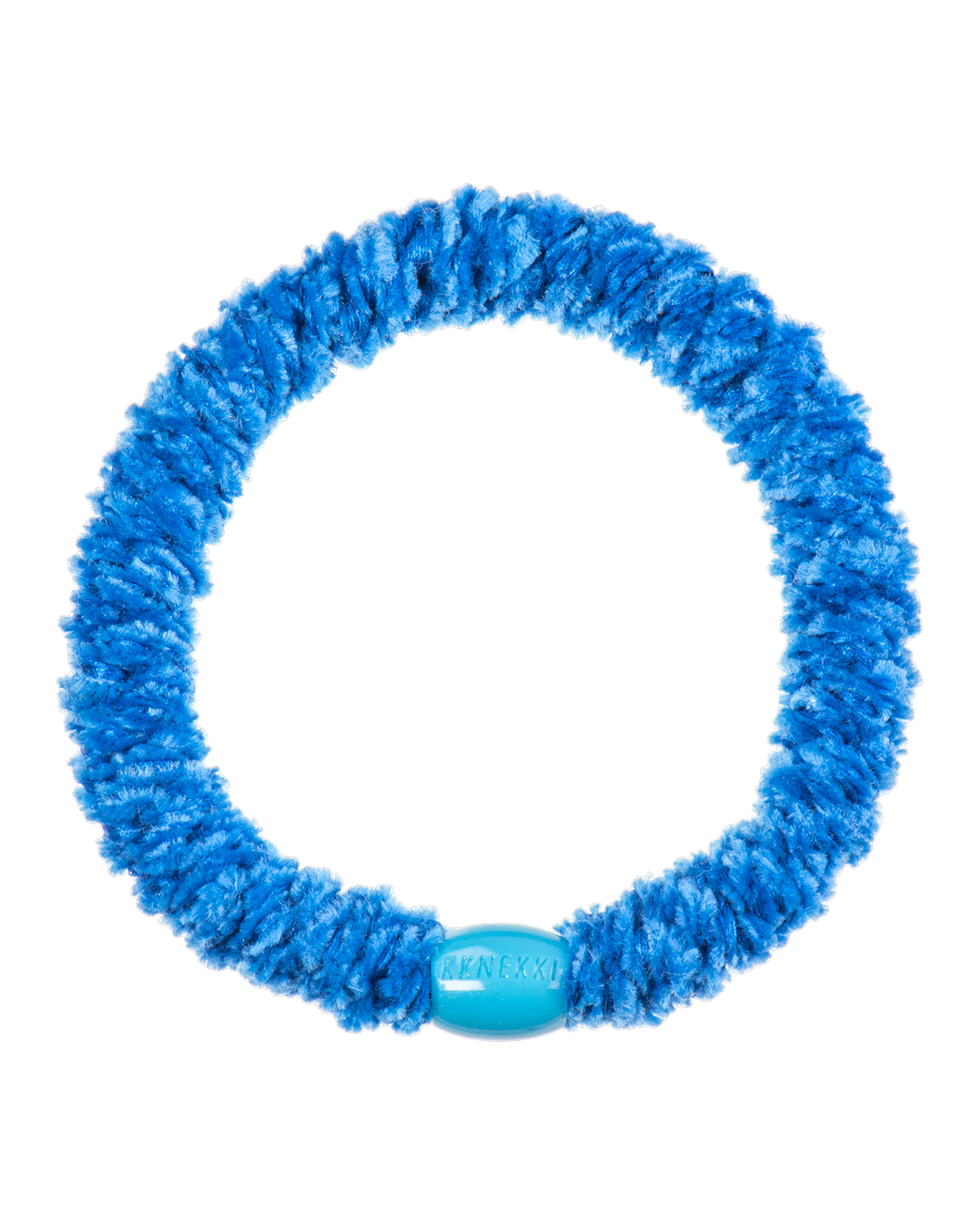 Élastique à cheveux Kknekki Original Velours Bleu Électrique, vue de face