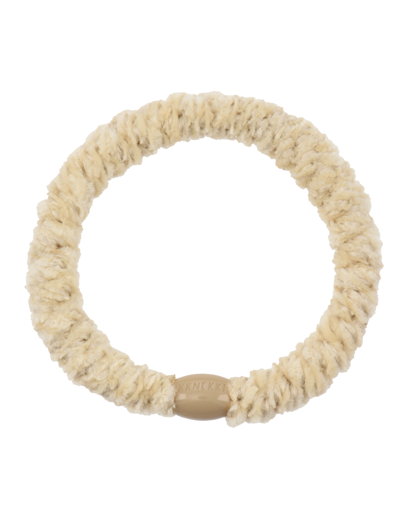 Élastique à cheveux Kknekki Original Velours Crème, vue de face