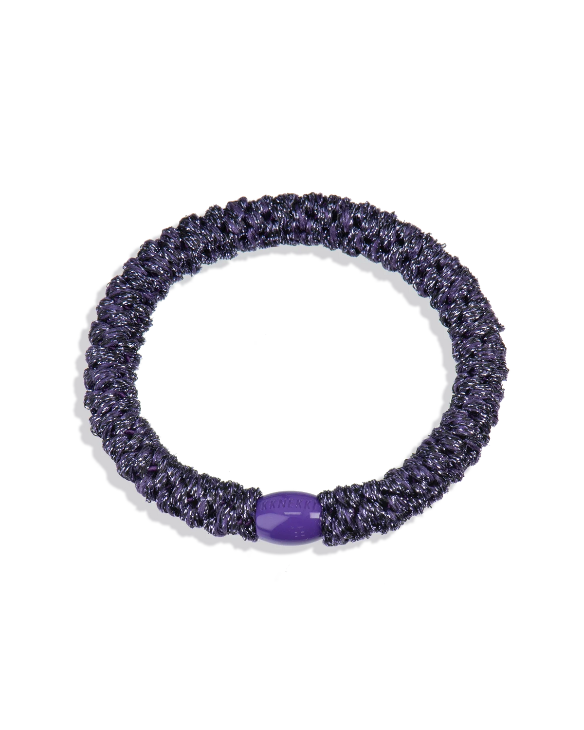 Élastique à cheveux Kknekki Original Violet Foncé Pailleté, vue de face