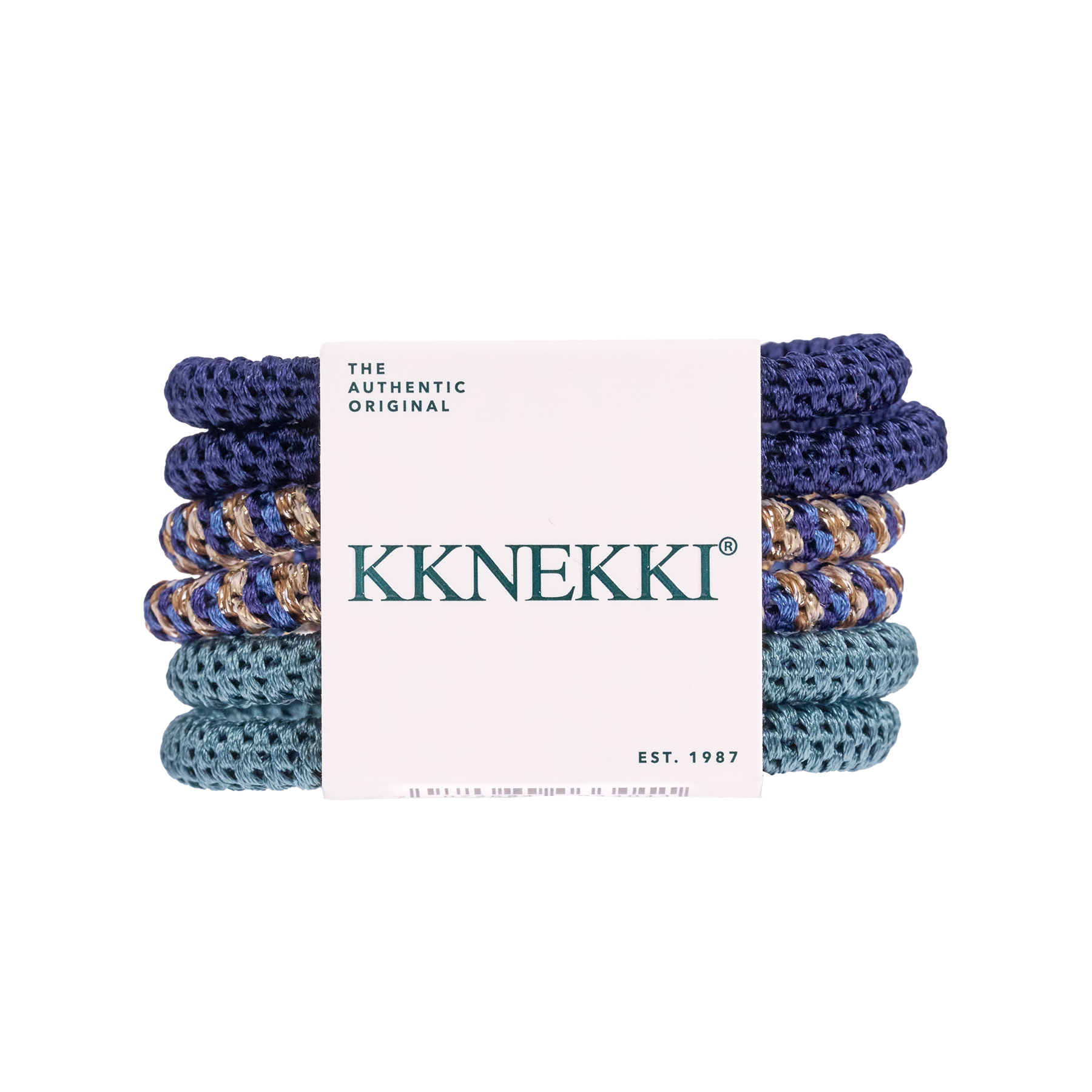 Lot de 6 élastiques à cheveux fins KKNEKKI Slim, assortiment N°1 – packaging