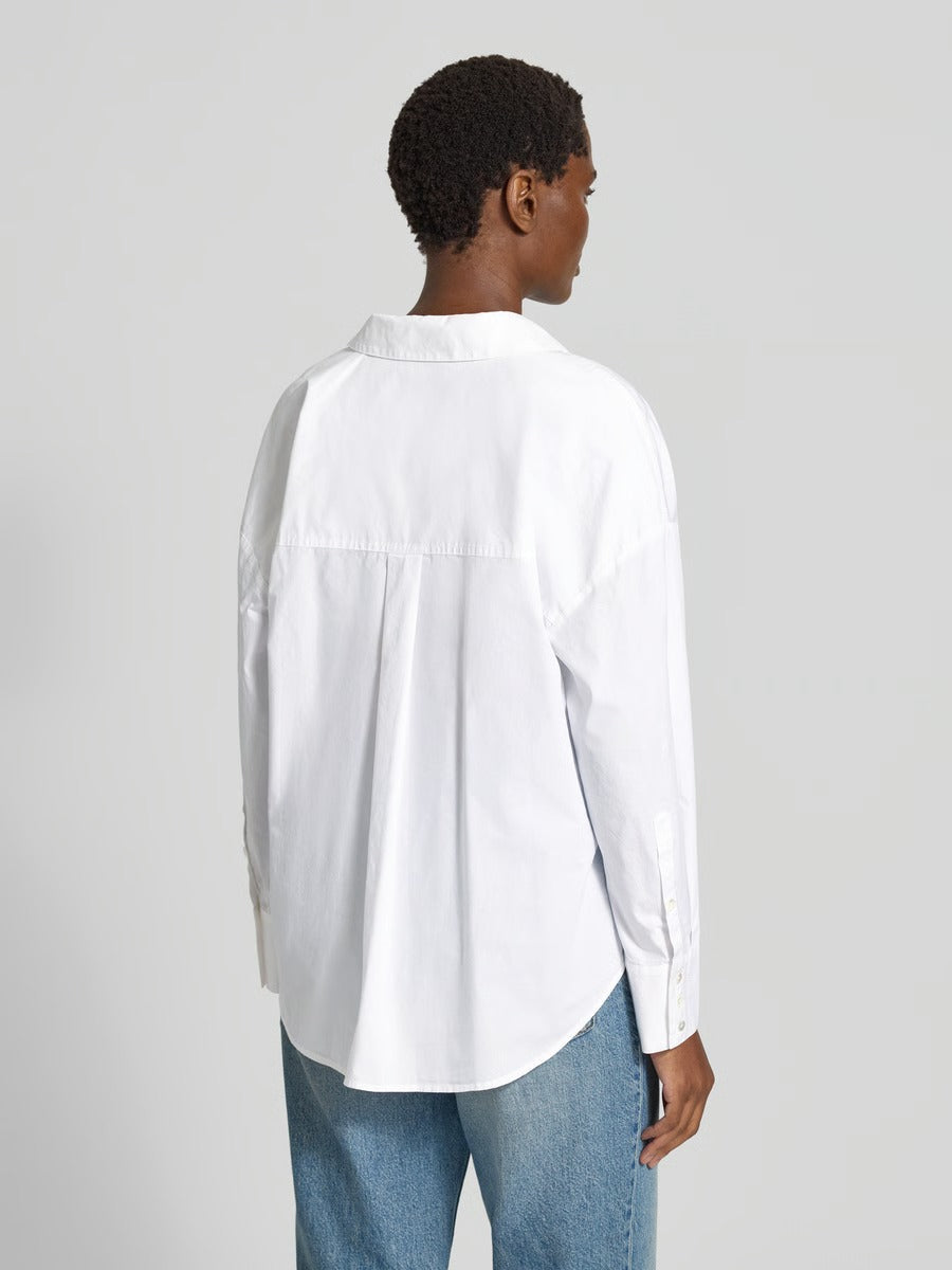 Chemise oversize coton bio LANIUS Blanc – vue de dos