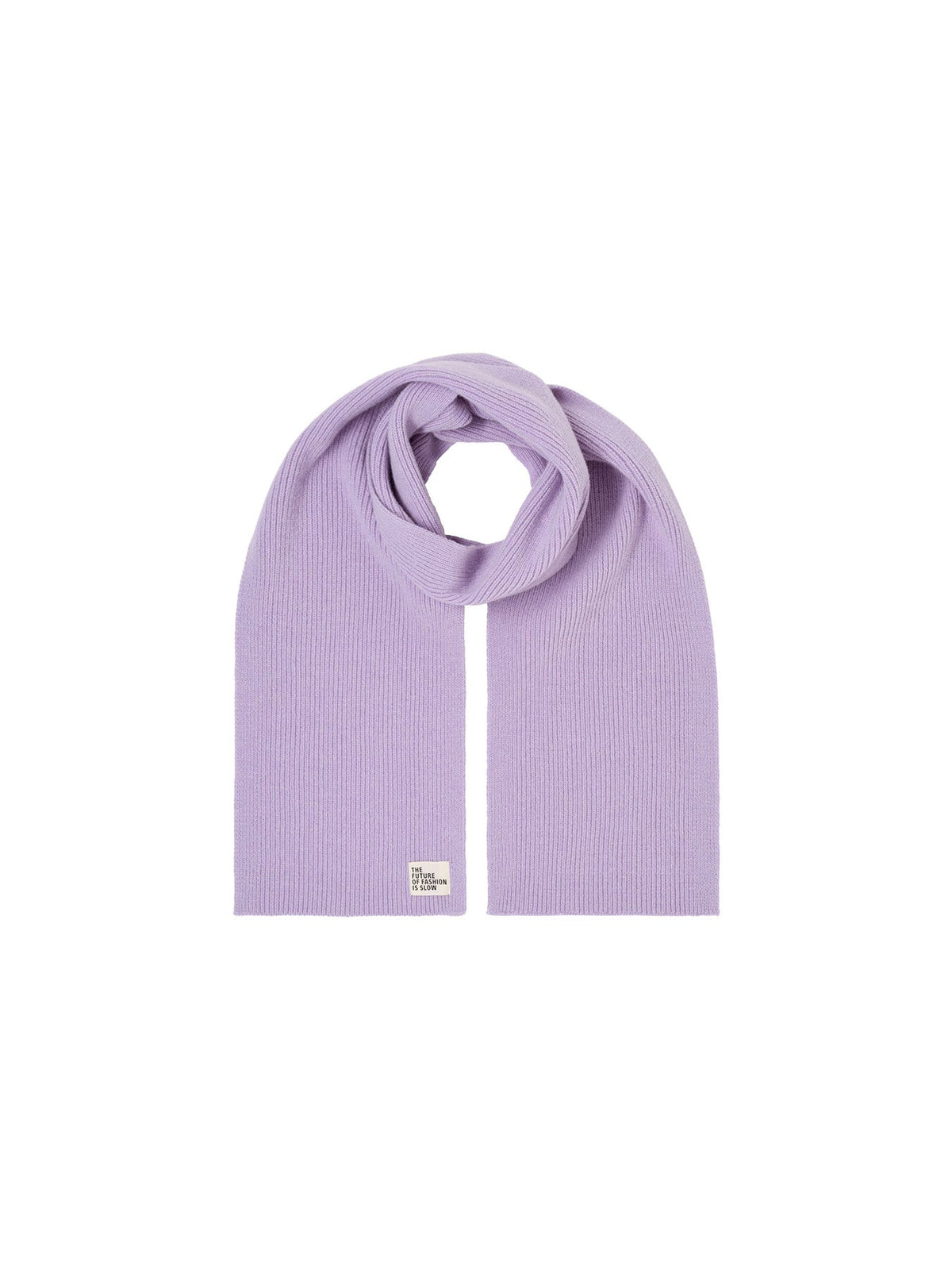 Écharpe laine et cachemire LANIUS Lilas – à plat, nouée