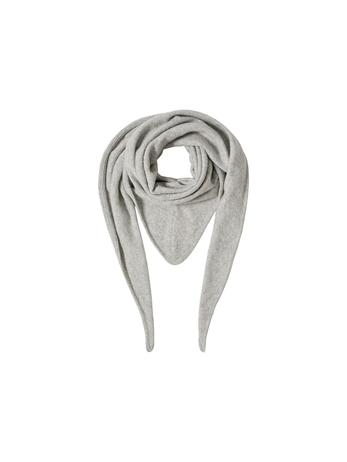 Écharpe triangle LANIUS Gris chiné – à plat, nouée