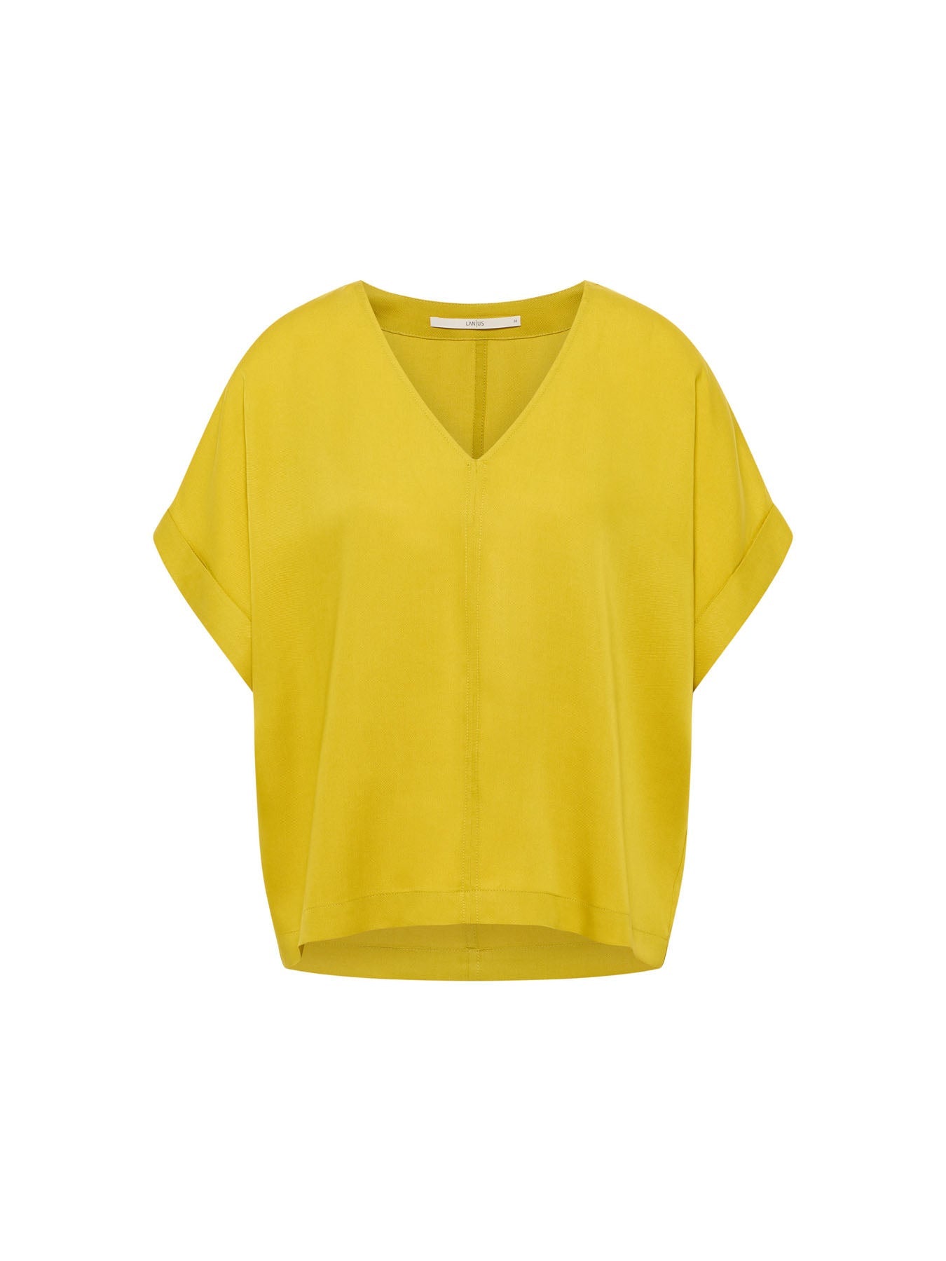 Haut drapé col V TENCEL LANIUS Kiwi Foncé – vue à plat