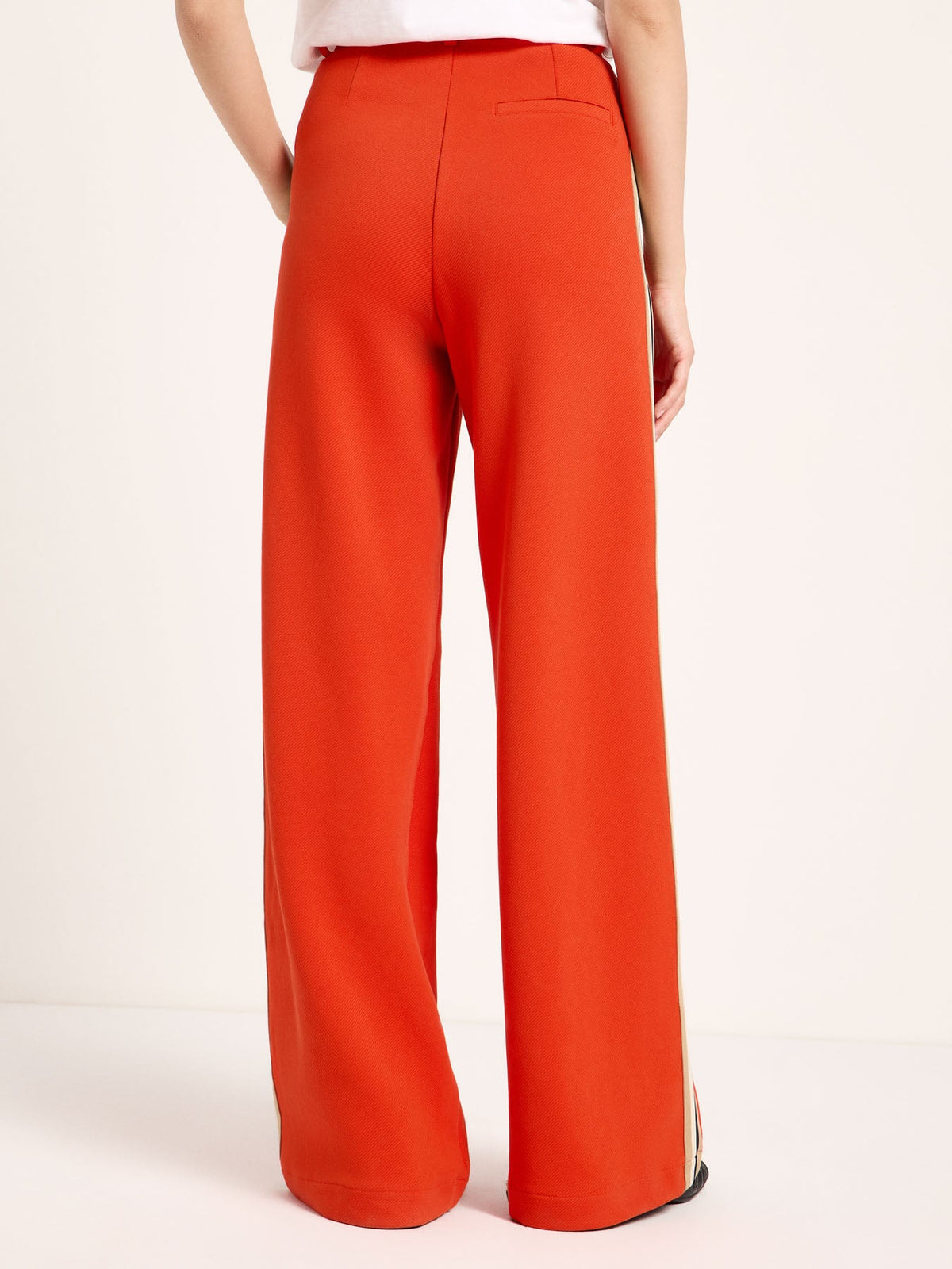 Pantalon à bandes contrastées LANIUS Rouge feu – vue de dos