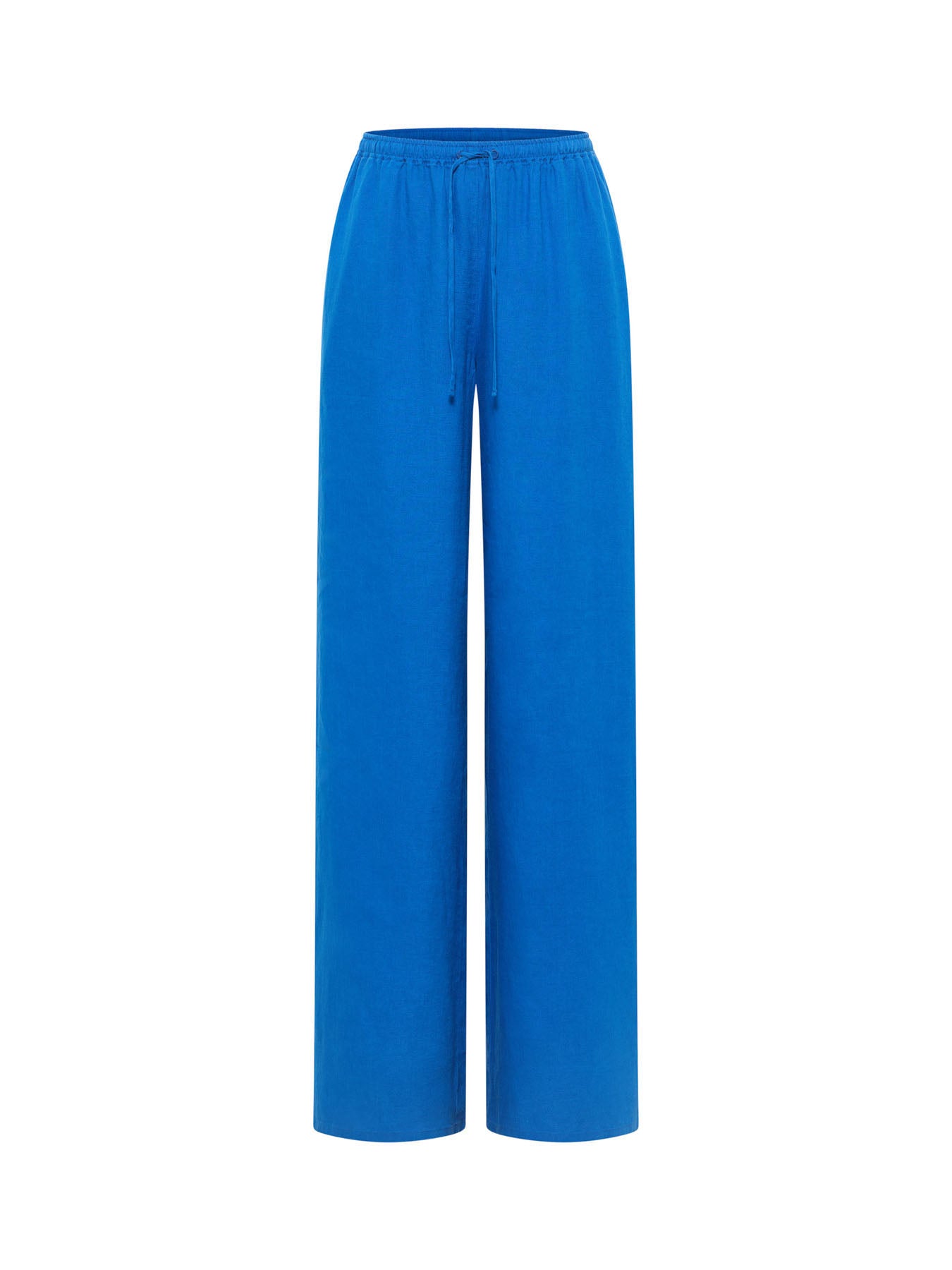 Pantalon en lin bio LANIUS GOTS Bleu Lapis – vue à plat