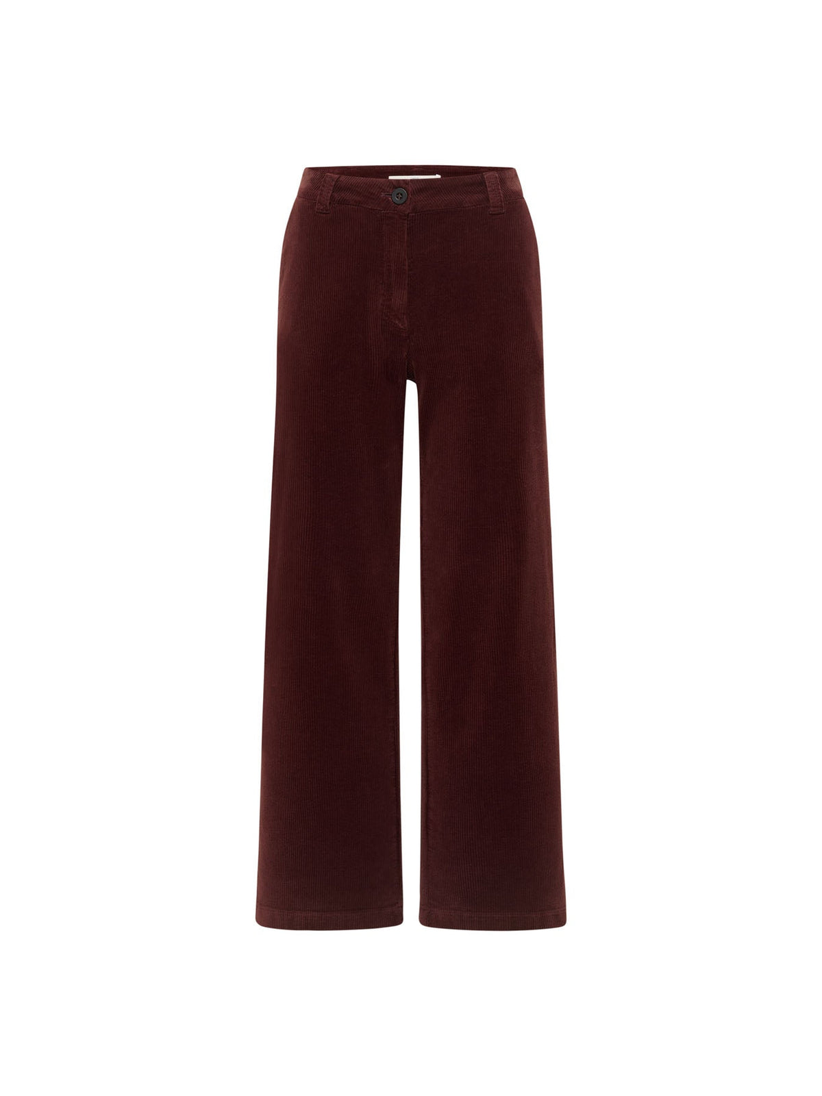 Pantalon Marlene en velours côtelé LANIUS Chocolat – à plat