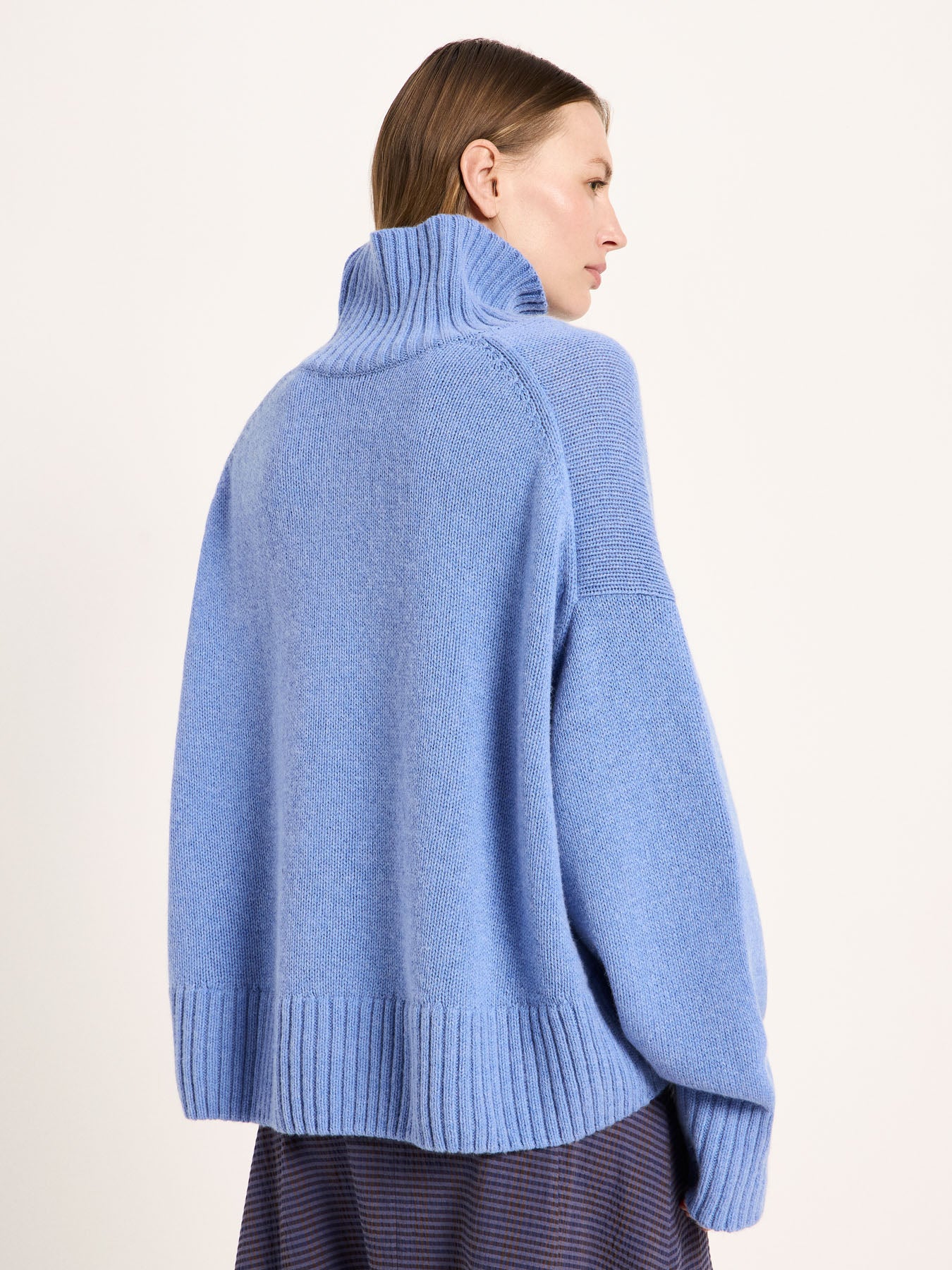 Pull oversize LANIUS Bleu clair chiné – vue de dos