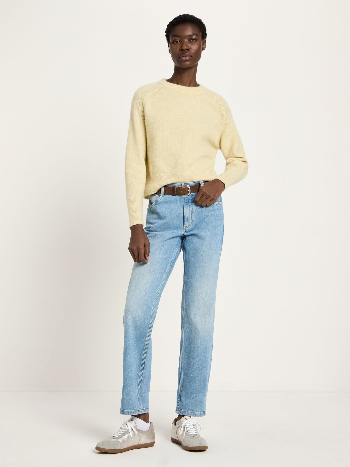 Pull raglan LANIUS Mélange Soleil Pastel – vue de profil