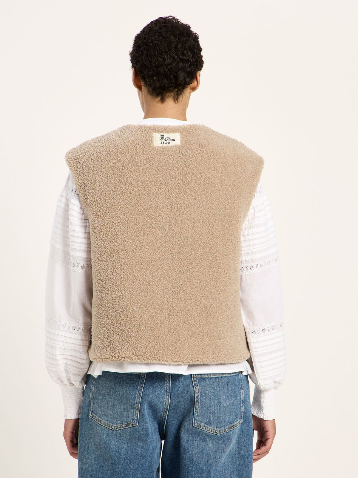 Veste réversible matelassée LANIUS beige – vue de dos