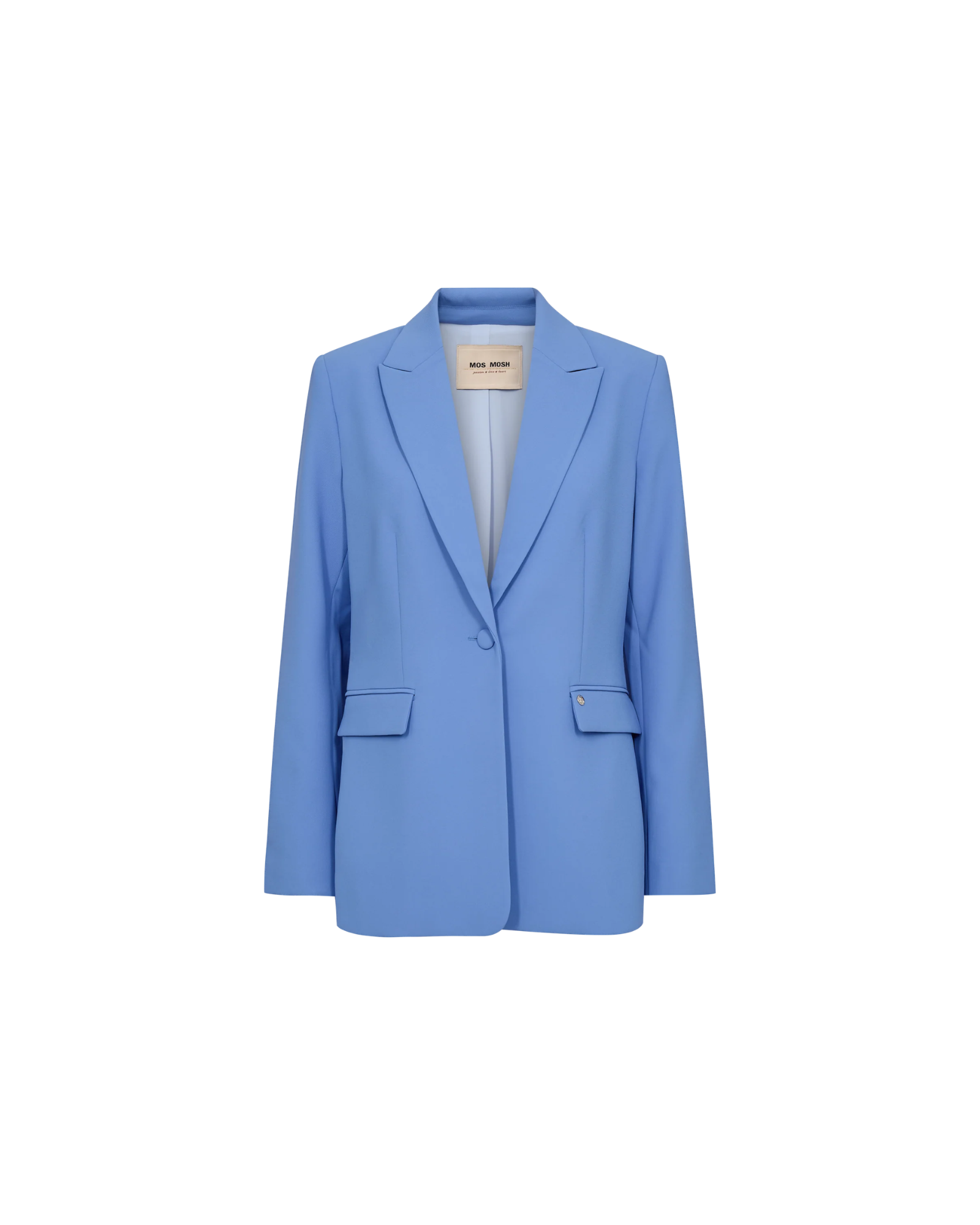 Blazer Leonora Miley MOS MOSH Ultramarine – vue de face, silhouette structurée