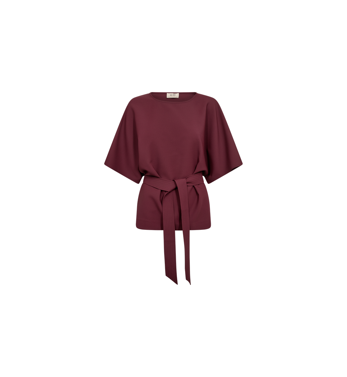 Blouse Rikala Miley MOS MOSH Port Royale à col rond – vue de face à plat
