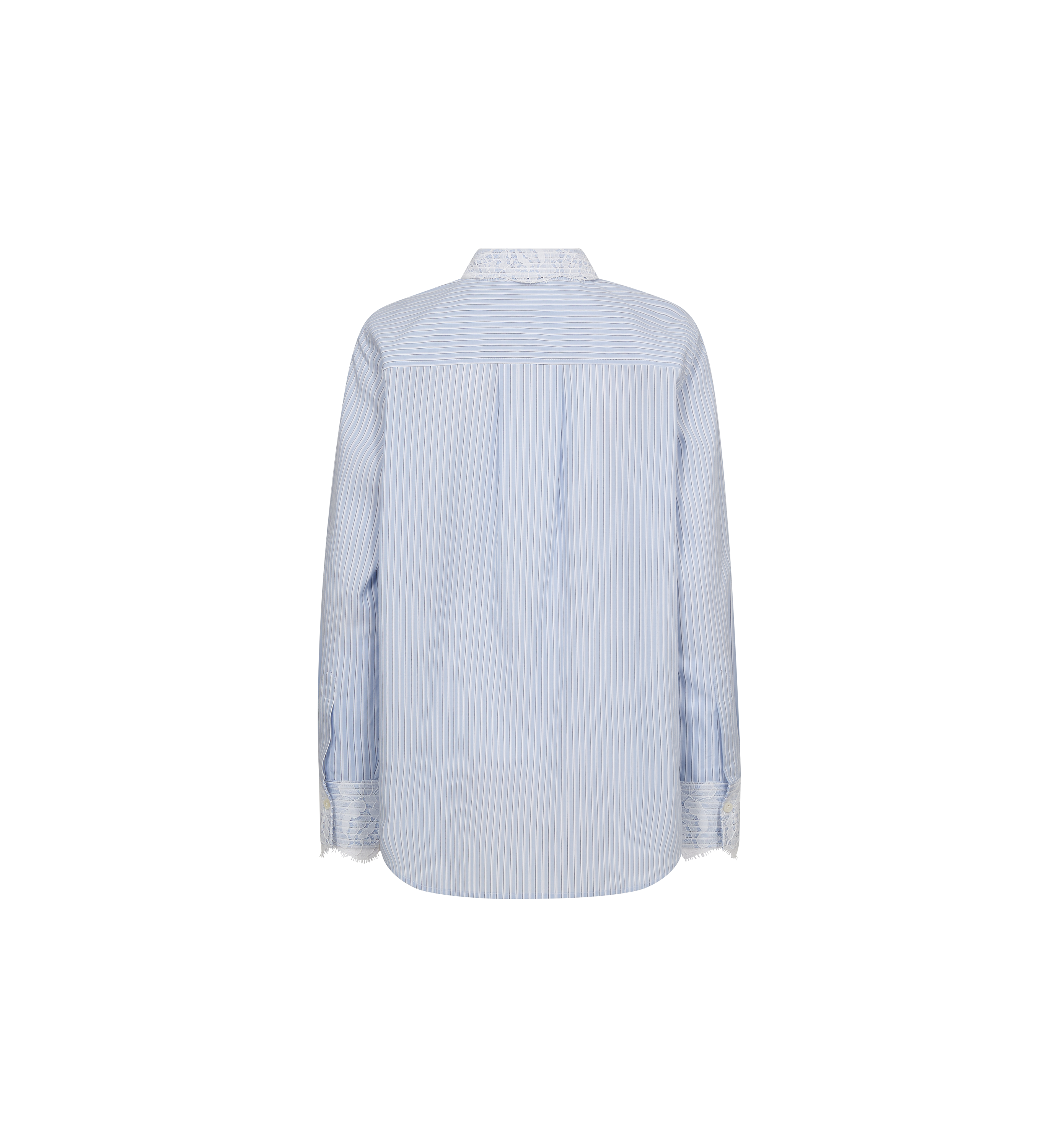 Chemise Elinda à rayures et dentelle MOS MOSH Brunnera Blue – vue de dos