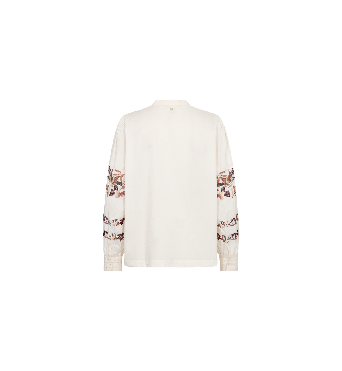 Chemise brodée MOS MOSH écru – vue de dos à plat