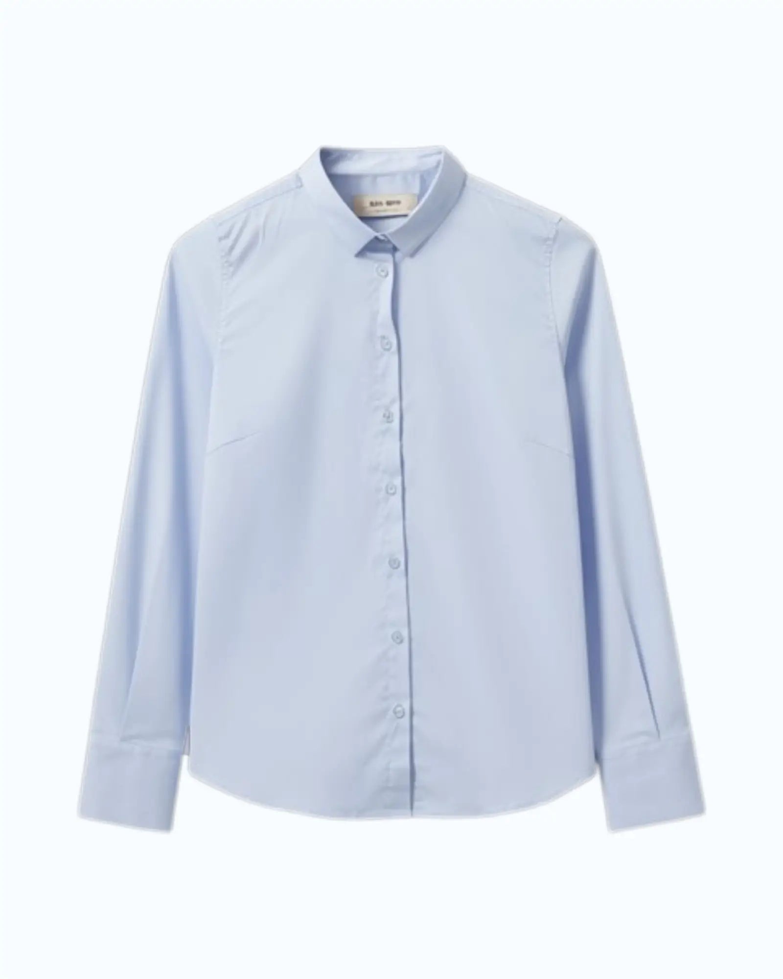 Chemise ajustée Tilda en coton stretch MOS MOSH Bleu ciel – vue de face