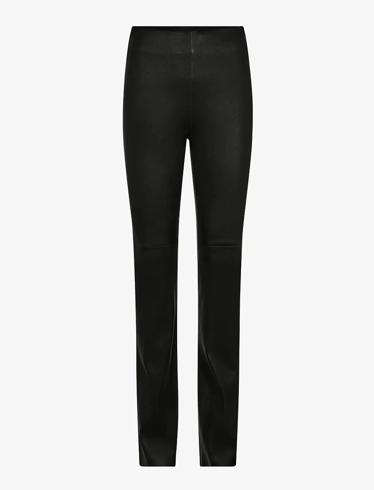 Legging en cuir Sarina MOS MOSH Noir – vue de face, taille haute et jambe près du corps