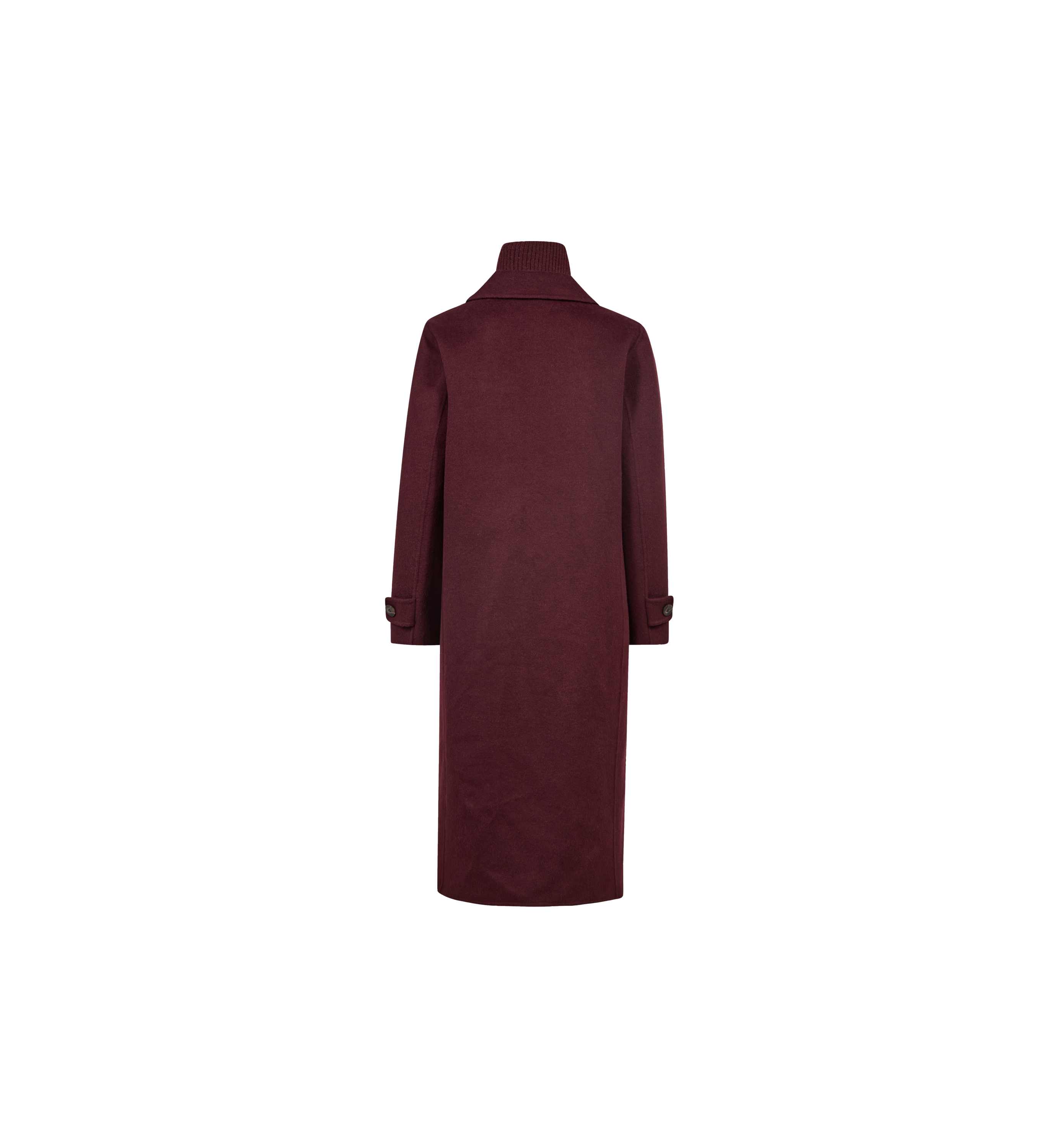 Manteau long en laine MOS MOSH Port Royale – vue de dos à plat, ligne droite jusqu'aux chevilles