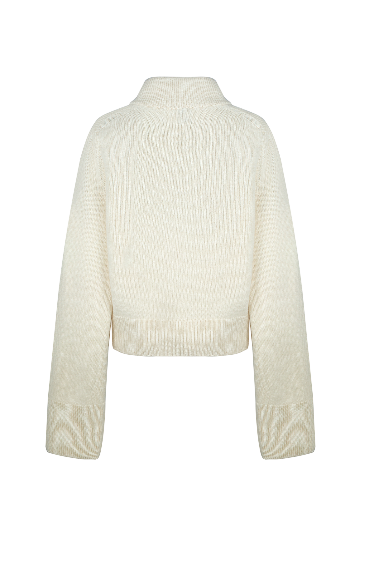 Pull manches larges Nuage Cashmere en Ecru, vue de dos à plat