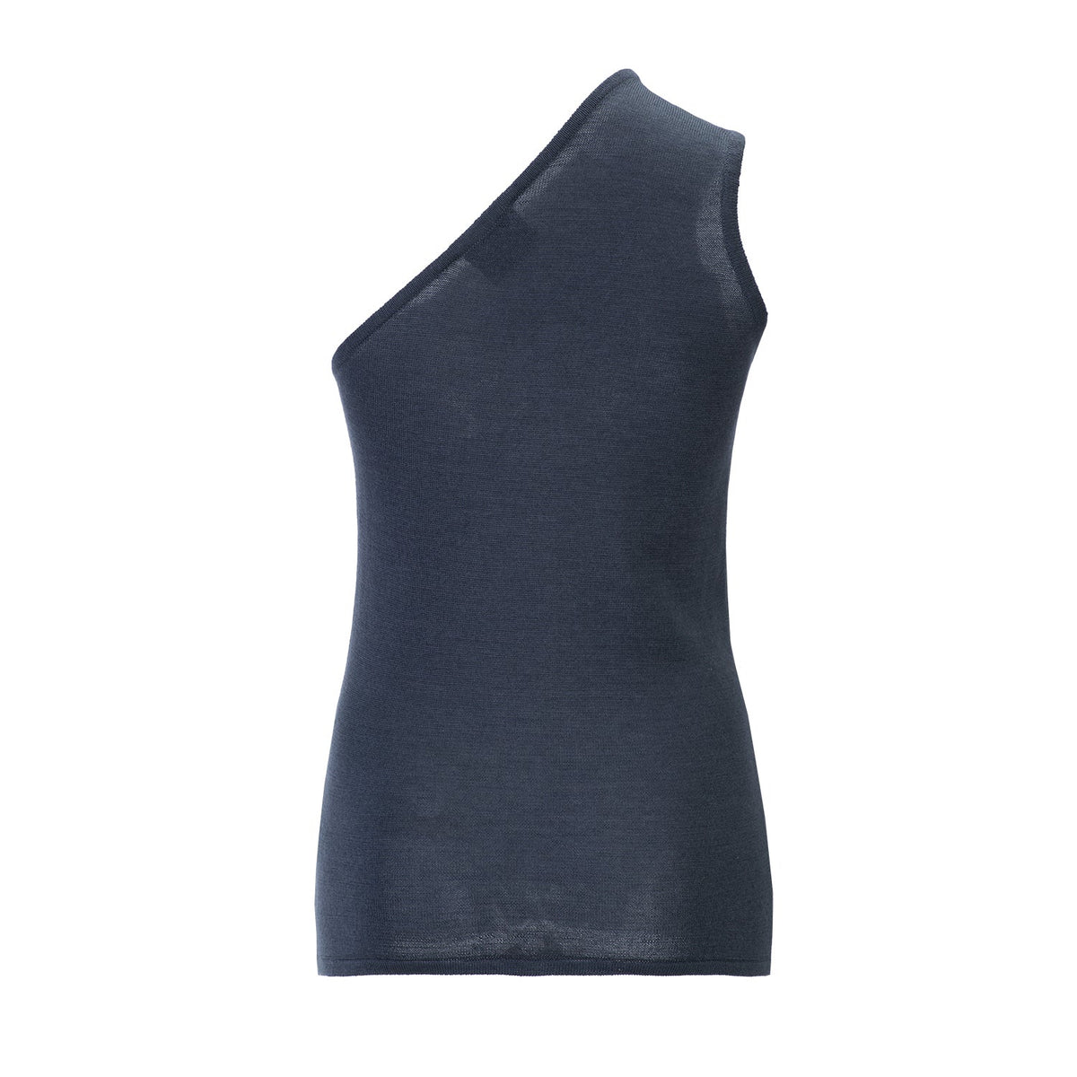 Top une épaule Nuage Cashmere en Charcoal, vue de dos à plat