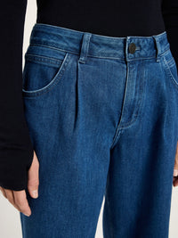 Jean Marlene à pinces LANIUS, denim bleu moyen, vue 4