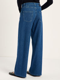 Jean Marlene à pinces LANIUS, denim bleu moyen, vue 5