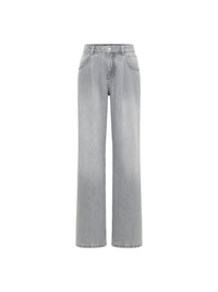 Jean Marlene à pinces LANIUS, denim gris clair