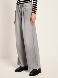 Jean Marlene à pinces LANIUS, denim gris clair, vue 3
