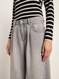 Jean Marlene à pinces LANIUS, denim gris clair, vue 4
