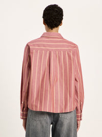 Blouse à rayures LANIUS, brique et carotte, vue 5