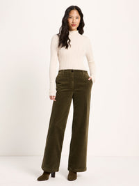 Pantalon Marlene en velours côtelé LANIUS, coloris turtle, vue 2