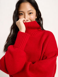 Pull oversize LANIUS, rouge, vue 2