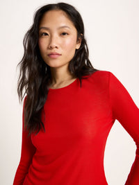 T-shirt à manches longues en TENCEL™ LANIUS, rouge, vue 4