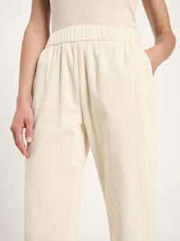 Pantalon en velours côtelé à taille élastique LANIUS, crème, vue 4