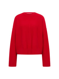 Pull oversize col rond LANIUS, rouge