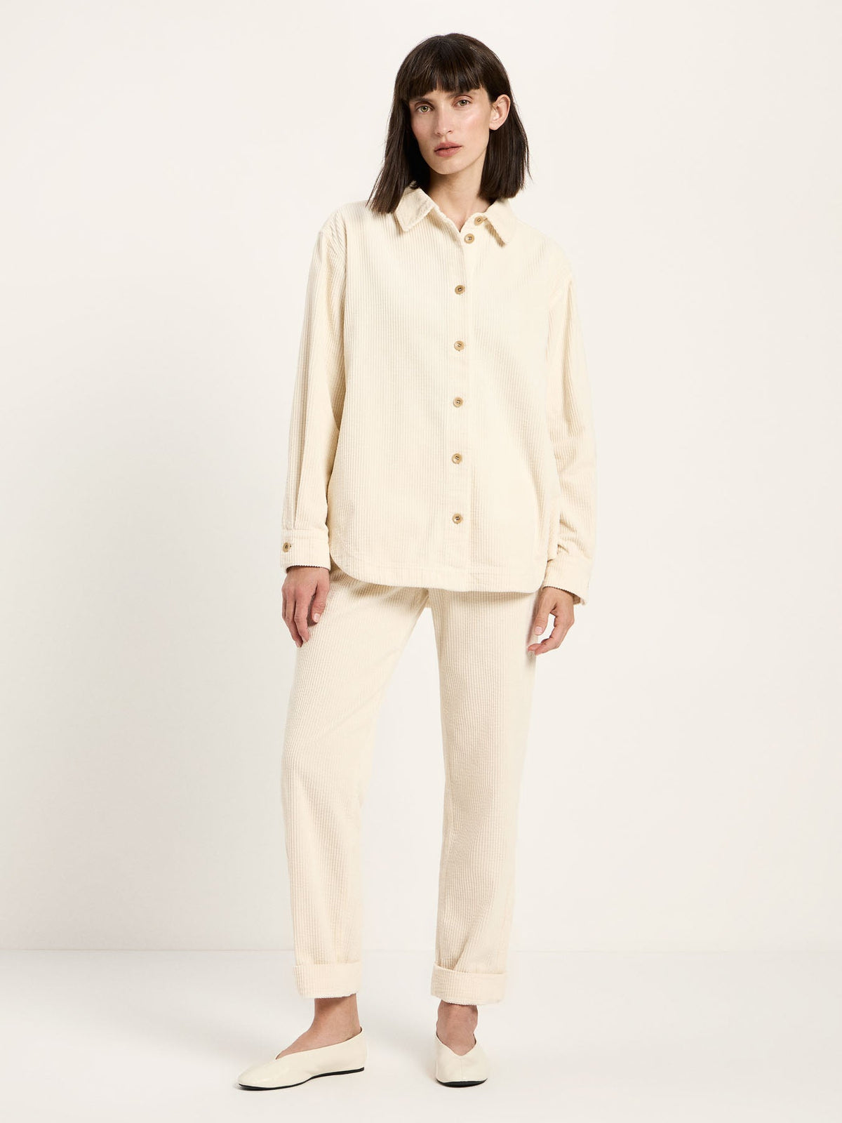 Chemise en velours côtelé LANIUS, crème, vue 2