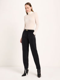 Pantalon en cupro LANIUS, noir, vue 2